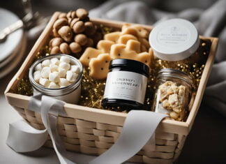 Giv sølvbrudeparret en gavekurv med lækkerier som gave