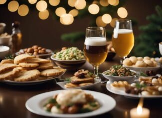 Skal du holde julefrokost for vennerne så bestil mad ud af huset og køb godt med juleøl