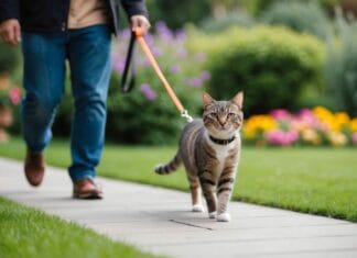 Kan katte godt gå med halsbånd og i snor?