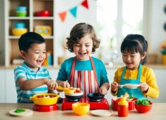 Når børn leger at de laver mad i deres legekøkken er det både sjovt og lærerigt