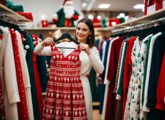 Sådan køber du en kjole med julemotiver i en svensk butik