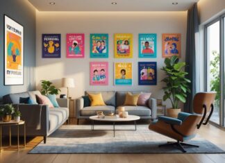 Sådan skaber du et unikt udtryk i stuen med personlige plakater eller malerier