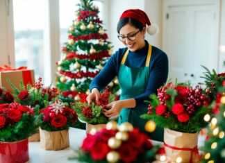 Sådan spreder du glæde i julen med håndbundne buketter med levering