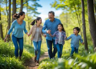Familieeventyr i naturen med fars dag som anledning