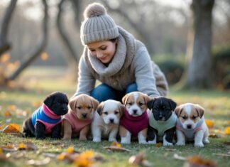 Sådan passer du på dine blandingshvalpe når i er ude i køligt vejr