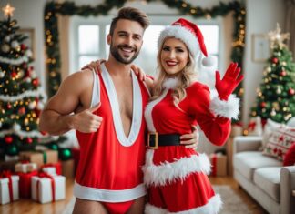 Klæd jer ud derhjemme i mankini og nissepigekostume til jul