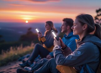 De bedste steder at nyde solnedgangen med led lommelygter til udendørs brug