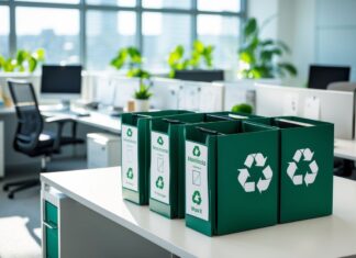 Effektiv affaldssortering på kontoret med attachemapper til kontorbrug