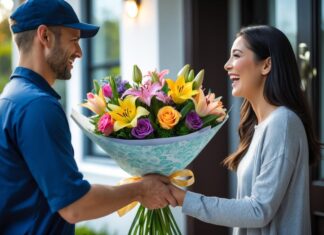 Gaveidéer til voksne: levering af blomster til voksne som en overraskelse