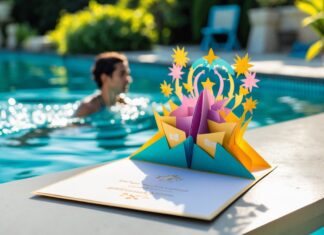 Gør din svømmetur speciel med pop-up kort til enhver lejlighed
