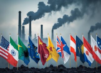 Hvordan fossile brændstoffer påvirker flag fra hele verden