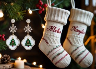 Personlige julesokker og smukke juleøreringe til jul