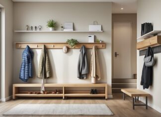 Praktiske løsninger til entréen med knagerækker og hylder til væg løsninger