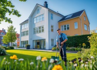 Sådan kan du kombinere facaderenovering med at finde havemand i Århus