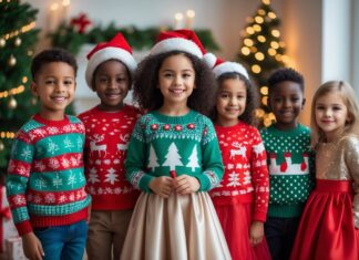 Sådan matcher du julesweaters med festkjoler til børn online