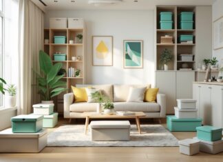 Sådan organiserer du din stue med opbevaringskasser med låg