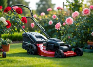 Sådan plejer du din have med smukke roser og plæneklipper tilbud online