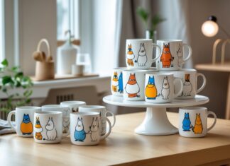 Sådan skaber du den perfekte mumi-krus samling med et kagefad til mumi-krus samlingen