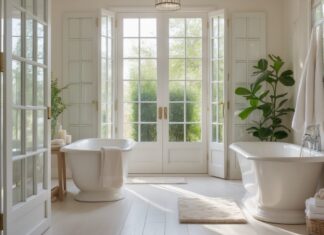 Sådan skaber du en afslappende oase med fransk dør inspiration i dit badeværelse