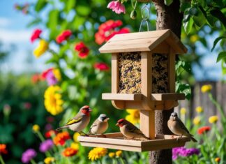 Sådan skaber du en farverig have med et fuglefoderbræt til haven