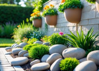 Sådan skaber du en harmonisk have med vægpotter og sten til haven løsninger