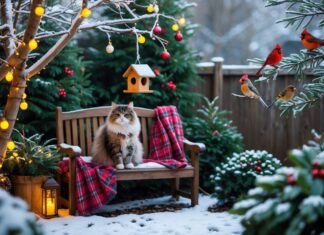 Sådan skaber du en hyggelig jul for både katte og fugle i haven