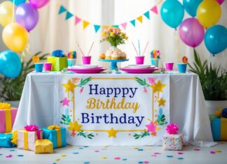 Sådan skaber du en personlig velkomst til din fest med en fødselsdagsdug til din fest