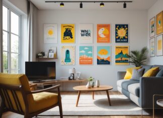 Sådan skaber du en unik indretning med plakater til stuen online