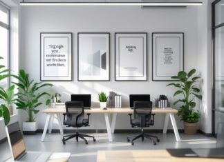 Sådan skaber du et inspirerende arbejdsmiljø med plakatrammer til kontorindretning