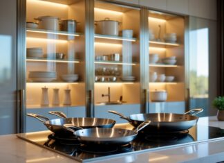 Sådan skaber du et stilfuldt køkken med glasdøre og kvalitets wokpander til køkkenet