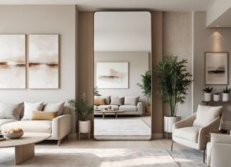 Sådan skaber du harmoni i hjemmet med kunst og gulvspejl til din indretning