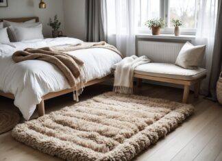 Sådan skaber du hygge i soveværelset med ryatæpper og sengebænke