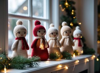 Sådan skaber du julestemning med håndlavede hæklede nisser i vinduet