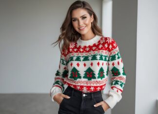 Sådan styler du din juletrøje med moderne hotpants til kvinder