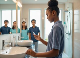 Sådan undgår du at familiens teenagere optager badeværelset i for mange timer om dagen