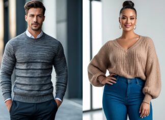 Sådan vælger du den perfekte striktrøje til mænd og tøj til store kvinder