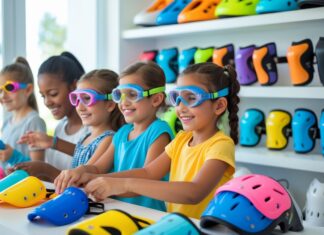 Sådan vælger du det rigtige udstyr til børn: fra svømmebriller til benskinner