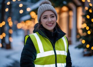 Sikkerhed og hygge: refleksvest med lys til jul