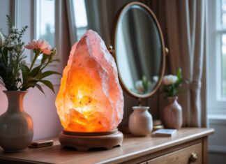 Skab hygge og stil med en saltstenslampe og et toiletbord til dit hjem