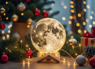 Skab magiske juledekorationer med en månelampe til juledekorationer