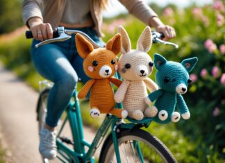 Cykeltur med stil og håndlavede hæklede dyr som følgesvende