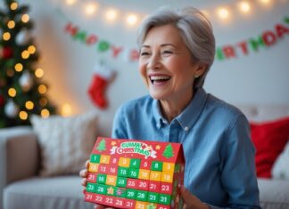 Den perfekte gaveidé til en 60-års fødselsdag: en vingummi-julekalender