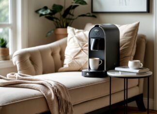 Den perfekte hyggekrog med chaiselong og kapsel kaffemaskine til hjemmet