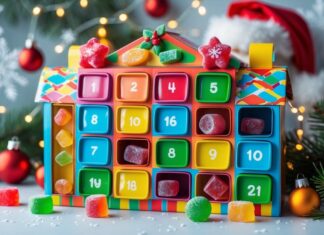 Den perfekte julekalender med vingummi til børn i alle aldre