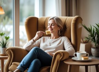Den perfekte kaffepause: komfort i lænestolen med kagegafler til din kaffepause