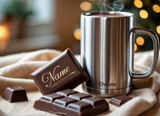 Den perfekte kombination af personlig chokolade og termokrus til varm chokolade