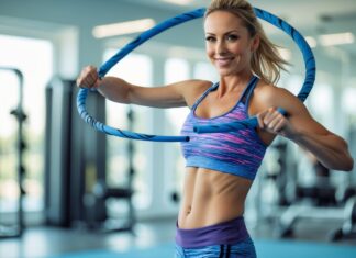 Effektiv træning med hulahopring med vægt til vægttab