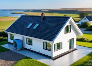 Energibesparelser med nyt tag og varmepumpe på Langeland