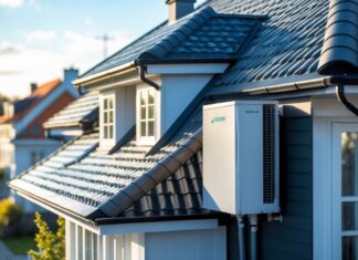Energibesparelser med varmepumpe og nyt tag i Sakskøbing