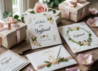 Gaver til kæresten der også fungerer som personlige bryllupskort og gaver